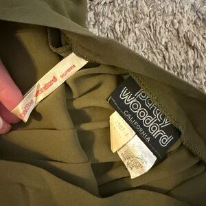 Vintage Olive Midi Skirt